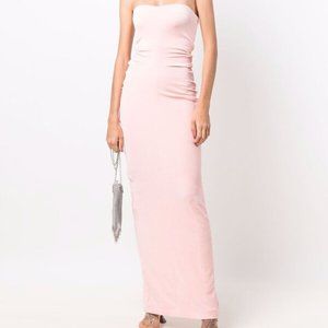 Barbie ALEXANDER WANG Strapless cotton-blend velour maxi dress Size 4